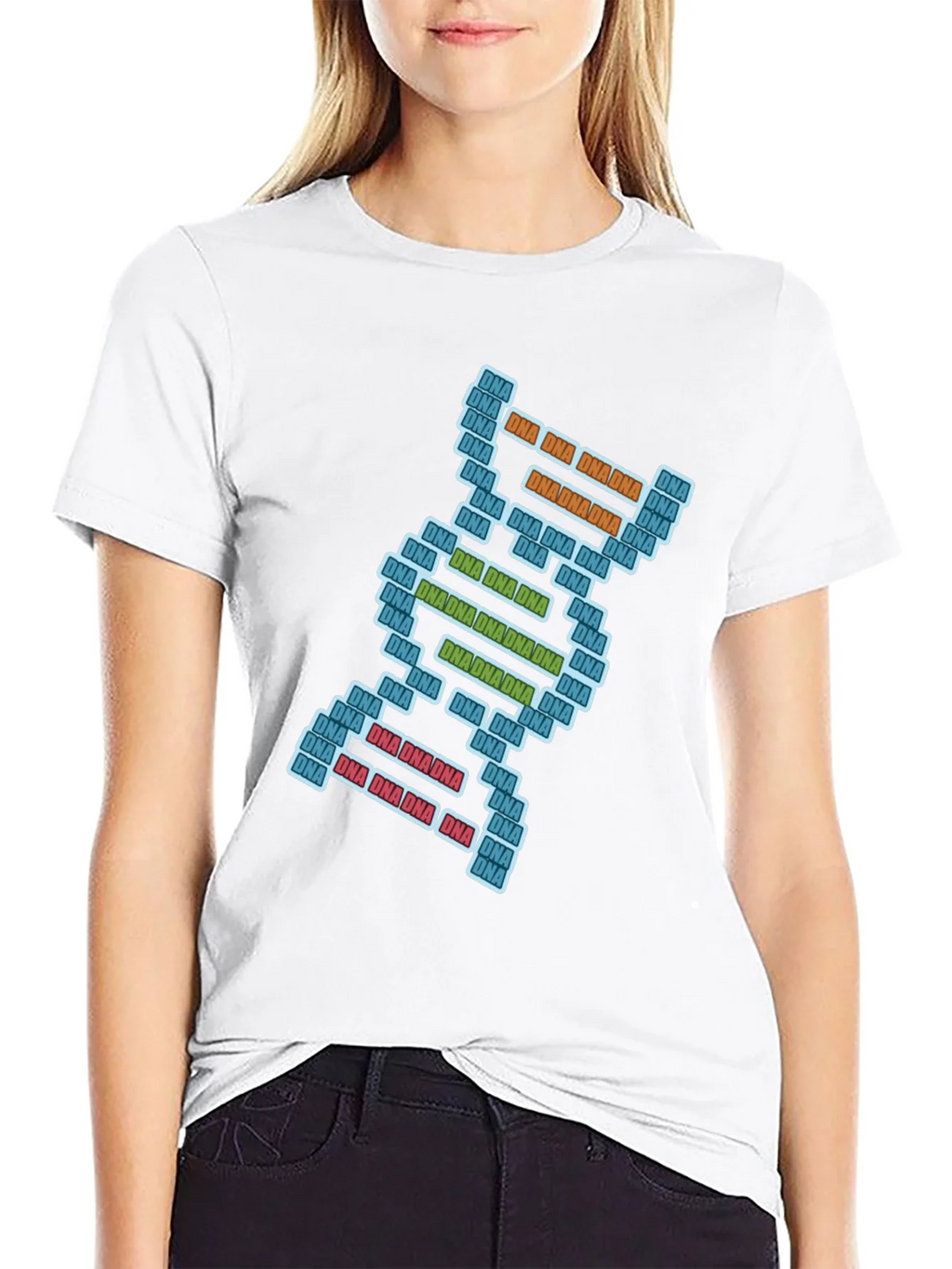 DNA Pixel Art Graphic Tee - Science T-Shirt