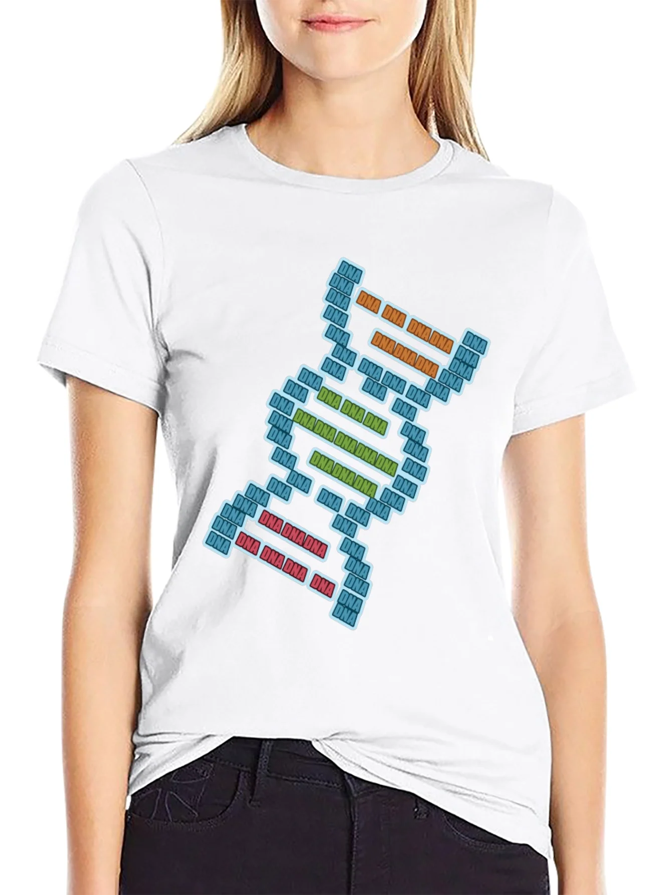 DNA Pixel Art Graphic Tee - Science T-Shirt