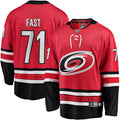 Jesper Fast Carolina Hurricanes   Alternate Breakaway Jersey - Red
