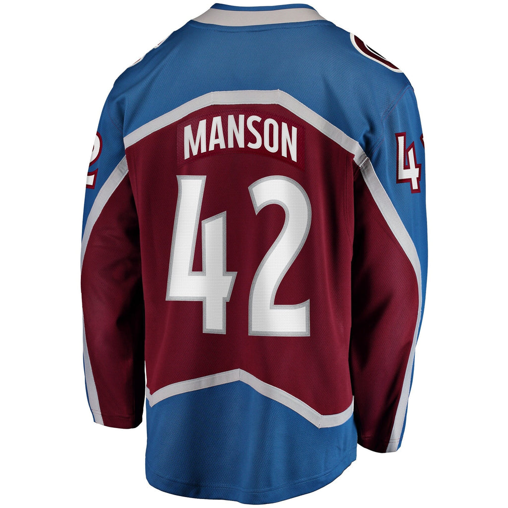 Josh Manson Colorado Avalanche   Home Breakaway  Jersey - Burgundy