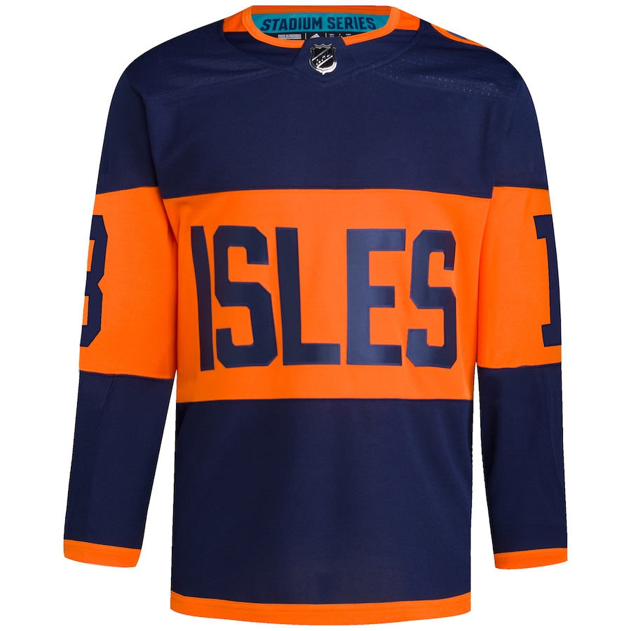 Mathew Barzal New York Islanders   2024 NHL Stadium Series Primegreen   Jersey ��������������������������� Navy