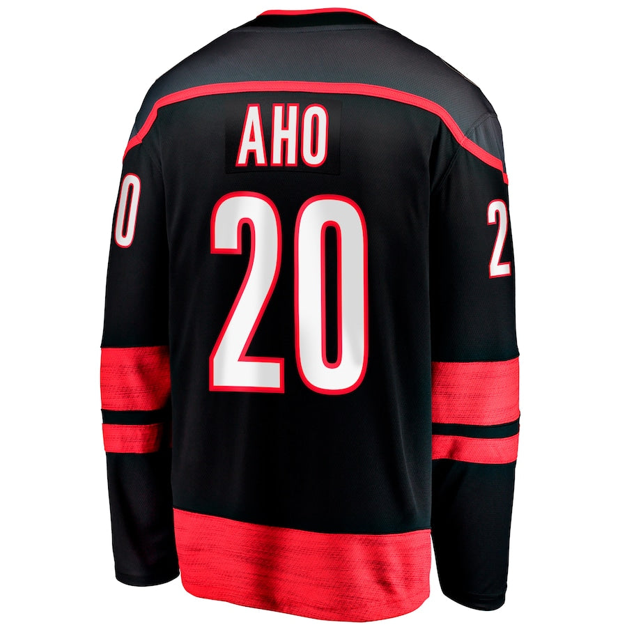 Sebastian Aho Carolina Hurricanes   Home Breakaway Jersey - Black