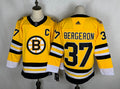Men's Boston Bruins Patrice Bergeron #37 Yellow Player Game Jersey1