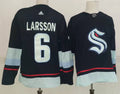 Men's Seattle Kraken Adam Larsson #6 Deep Sea Blue Home Breakaway Player Jersey1