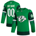 Men's Nashville Predators Kelly Green St. Patrick's Day Authentic Custom Jersey1
