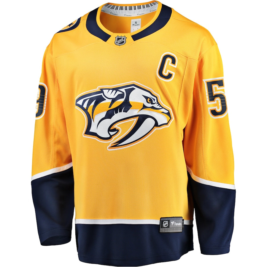 Roman Josi Nashville Predators   Home Breakaway Jersey - Gold