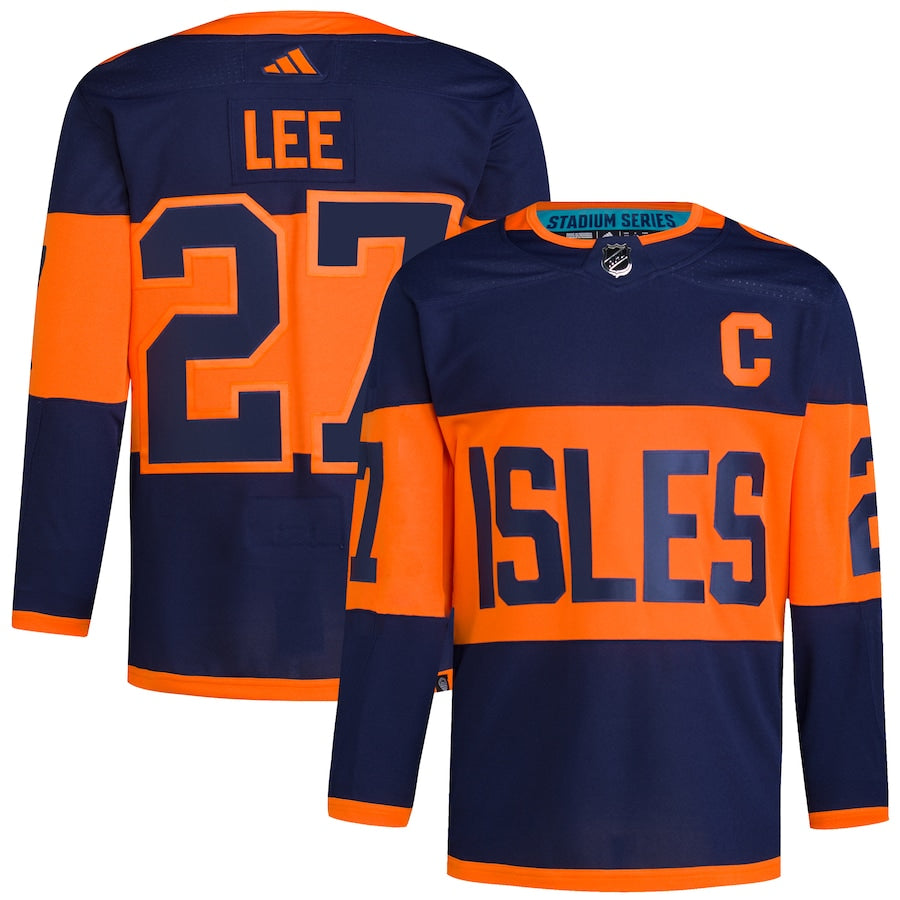 Anders Lee New York Islanders   2024 NHL Stadium Series Primegreen   Jersey ��������������������������� Navy