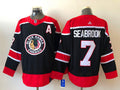 Men's Chicago Blackhawks Brent Seabrook #7 Black Breakaway Player Jersey1