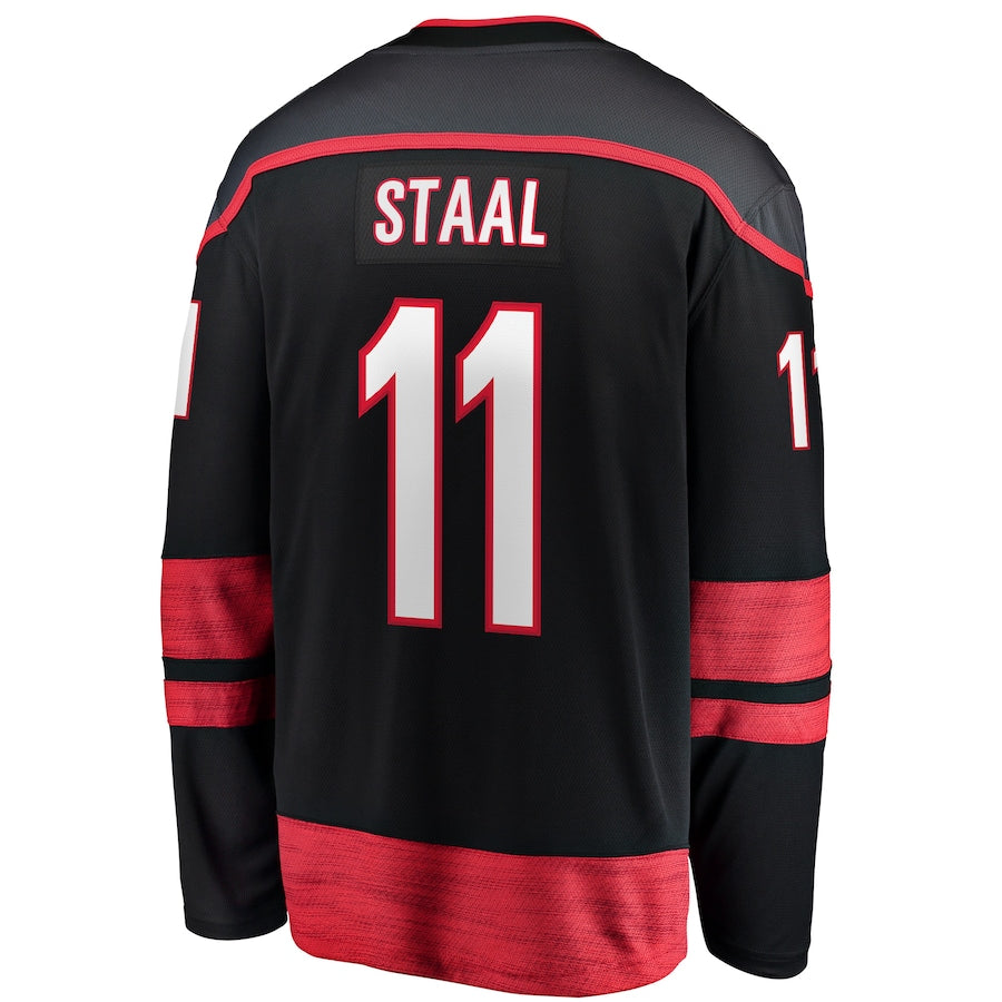 Jordan Staal Carolina Hurricanes   Home Captain Patch Breakaway  Jersey - Black