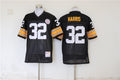 Men's Pittsburgh Steelers Franco Harris Mitchell & Ness Black Legacy Replica Jersey1