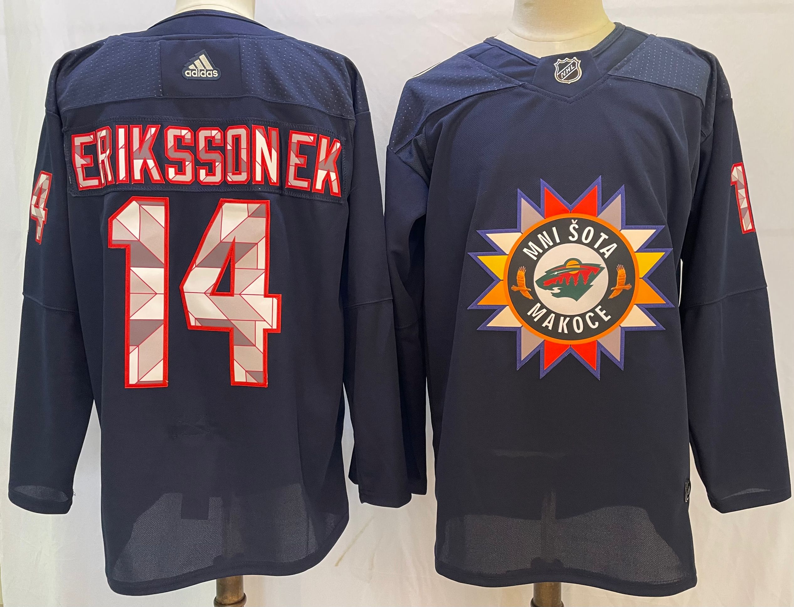 Men's Minnesota Wild Joel Eriksson Ek #14 Black Breakaway Player Jersey1