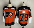 Men's Philadelphia Flyers Carter Hart #79 Orange Player Game Jersey1