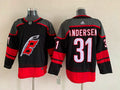 Men's Carolina Hurricanes Frederik Andersen #31 Black Player Jersey1
