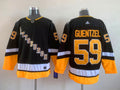 Men's Pittsburgh Penguins Jake Guentzel #59 Black Player Game Jersey1