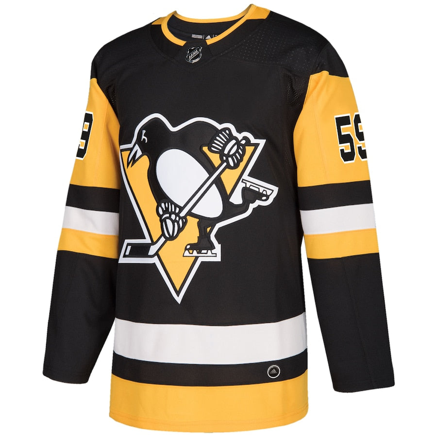 Men's Pittsburgh Penguins Jake Guentzel adidas Black Authentic Player Jersey