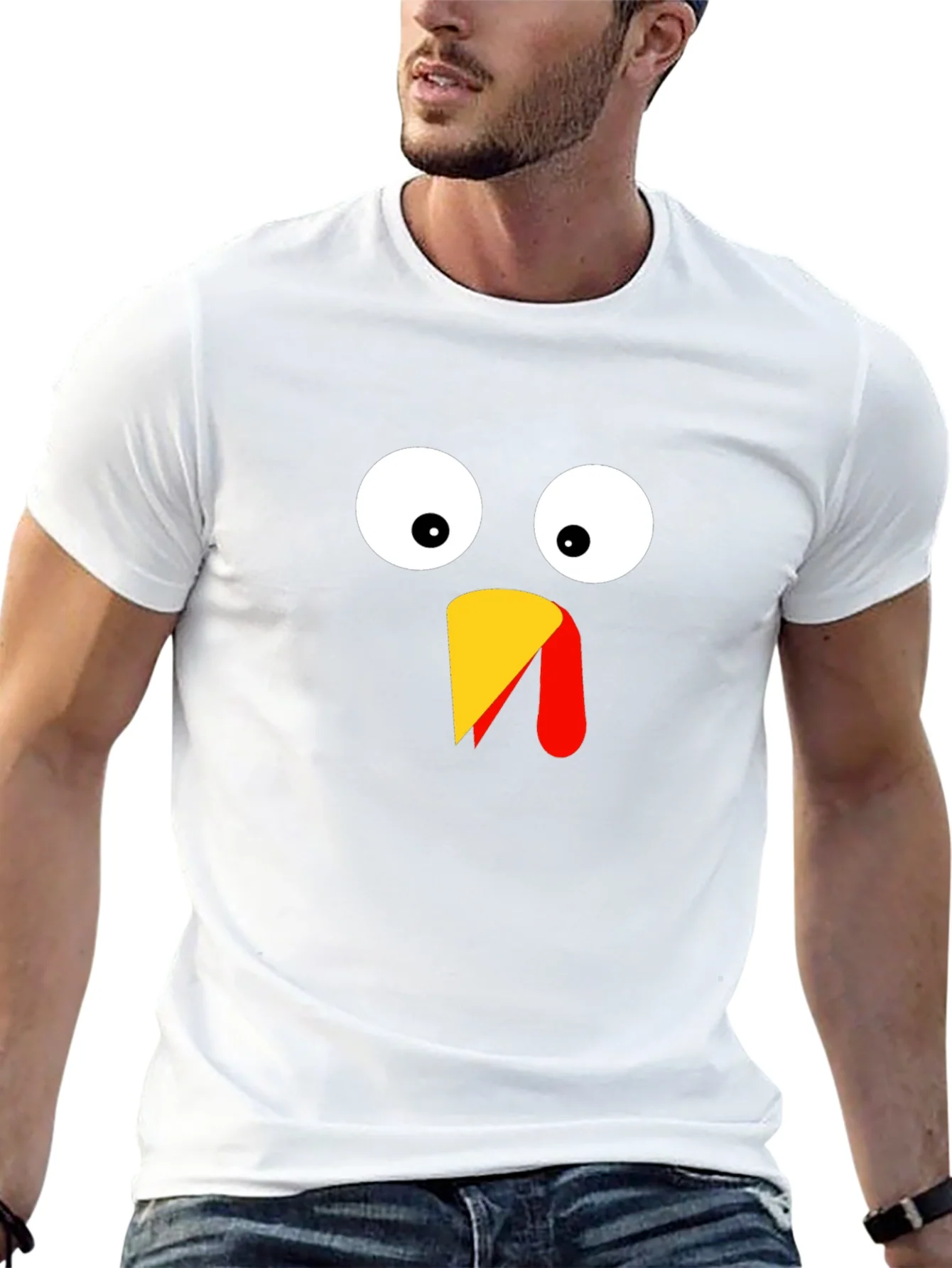Funny Thanksgiving Turkey Face T-Shirt