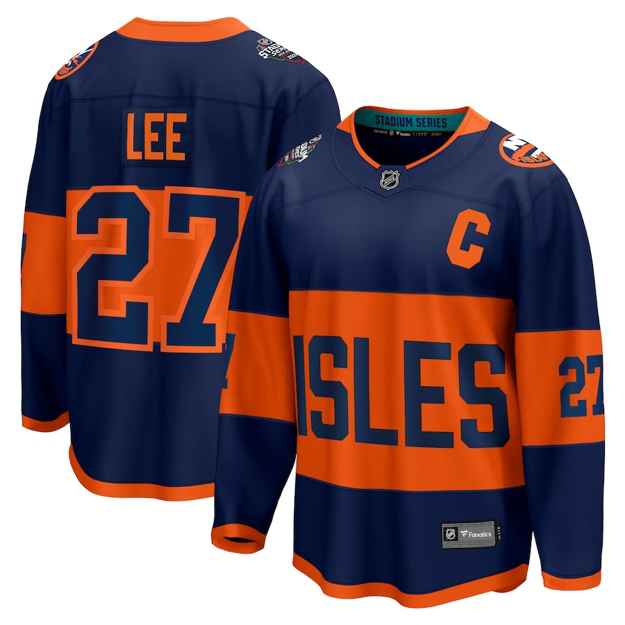 Anders Lee New York Islanders   2024 NHL Stadium Series Breakaway  Jersey ��������������������������������������������������������������������������������� Navy