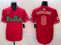 Men's Philadelphia Phillies Nick Castellanos #8 Red Player Jersey1