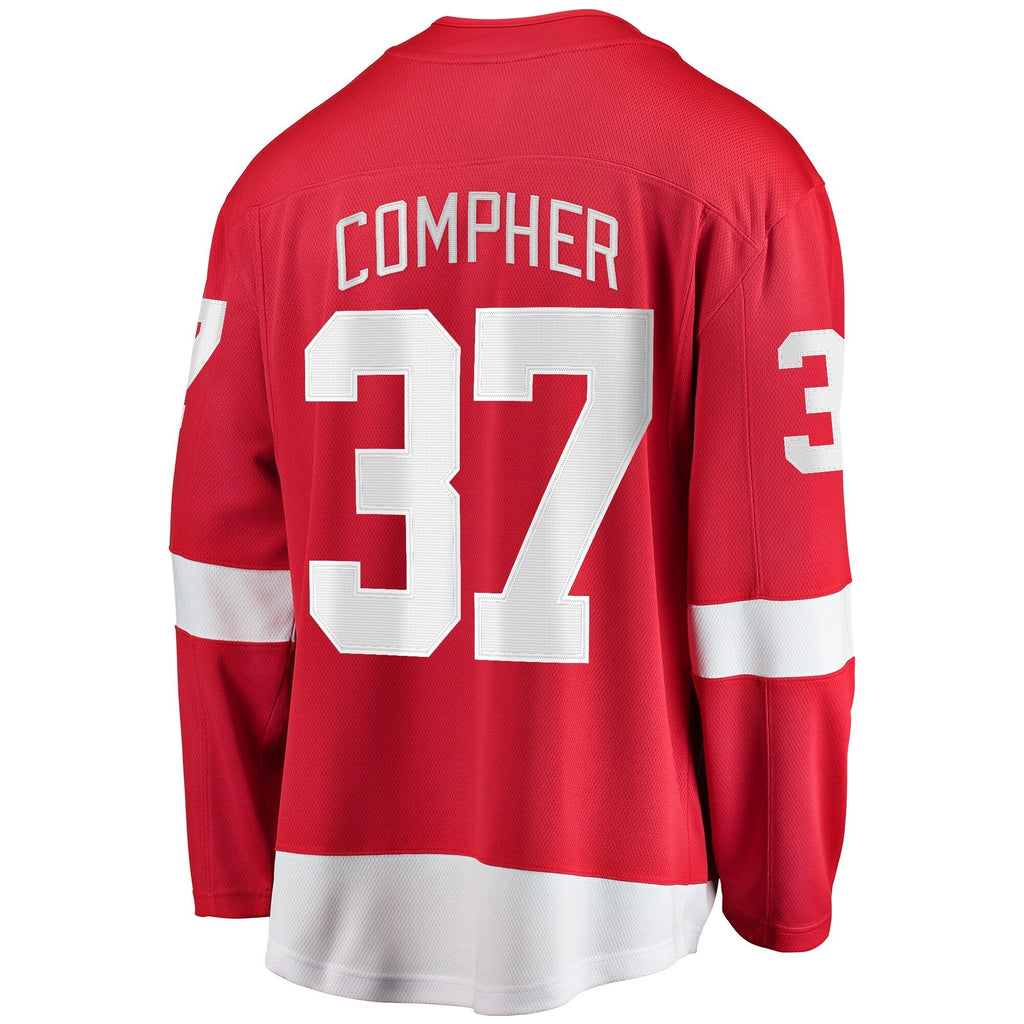 J.T. Compher Detroit Red Wings   Home Breakaway Jersey - Red