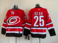 Men's Carolina Hurricanes Ethan Bear #25 Red Player Game Jersey1