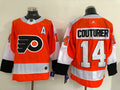Men's Philadelphia Flyers Sean Couturier #14 Orange Player Game Jersey1