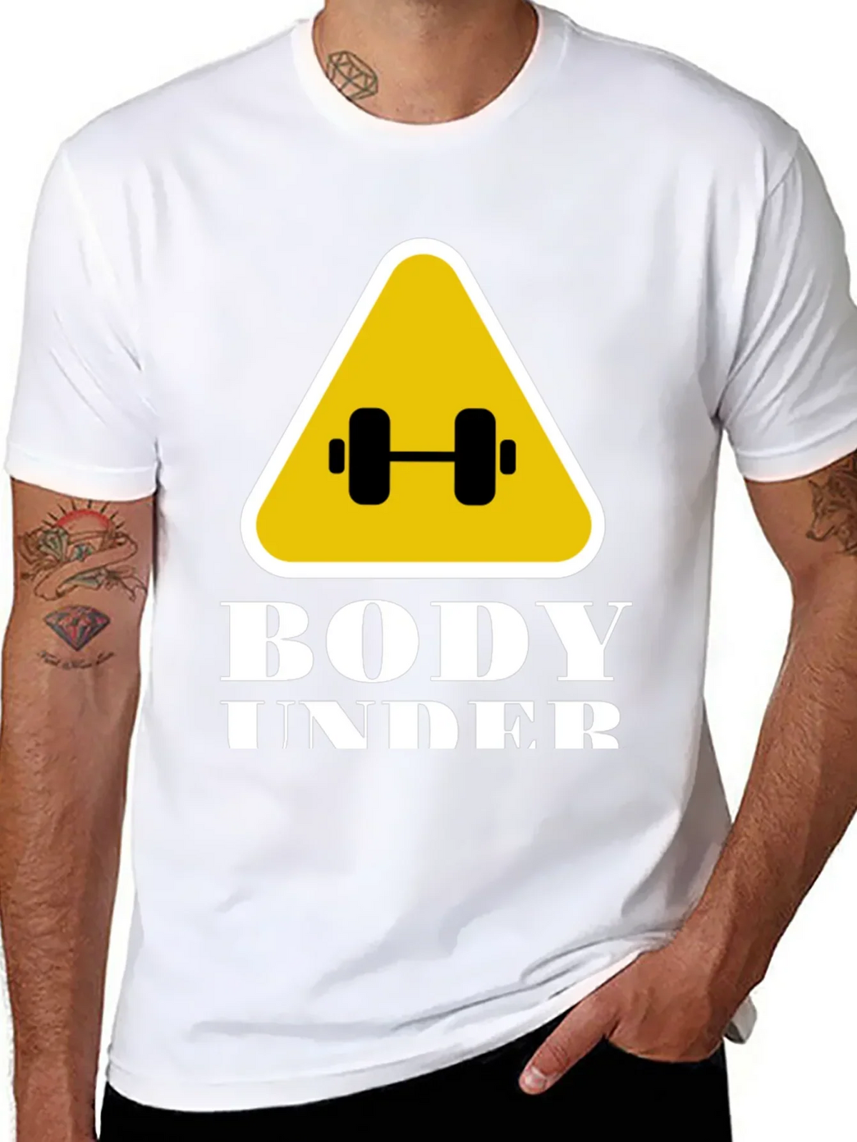 Body Under Construction Black Graphic T-Shirt