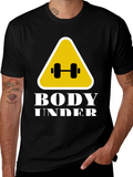 Body Under Construction Black Graphic T-Shirt