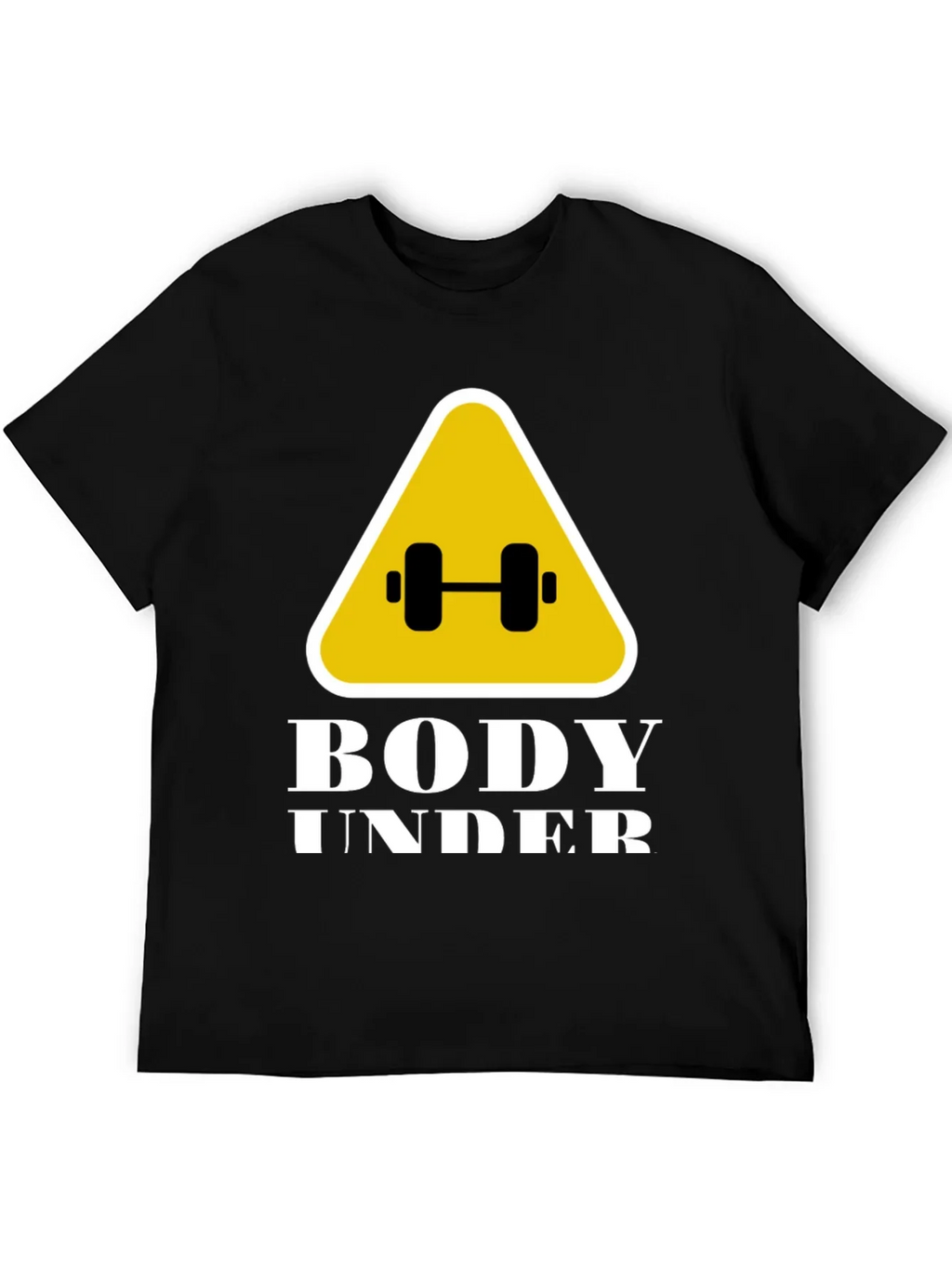 Body Under Construction Black Graphic T-Shirt
