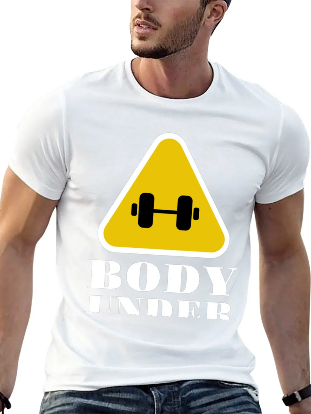 Body Under Construction Black Graphic T-Shirt