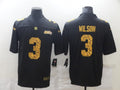 Men's Seattle Seahawks Russell Wilson #3 Black Game Jersey1