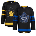 Men's Toronto Maple Leafs Black Alternate Premier Breakaway Reversible Blank Jersey1