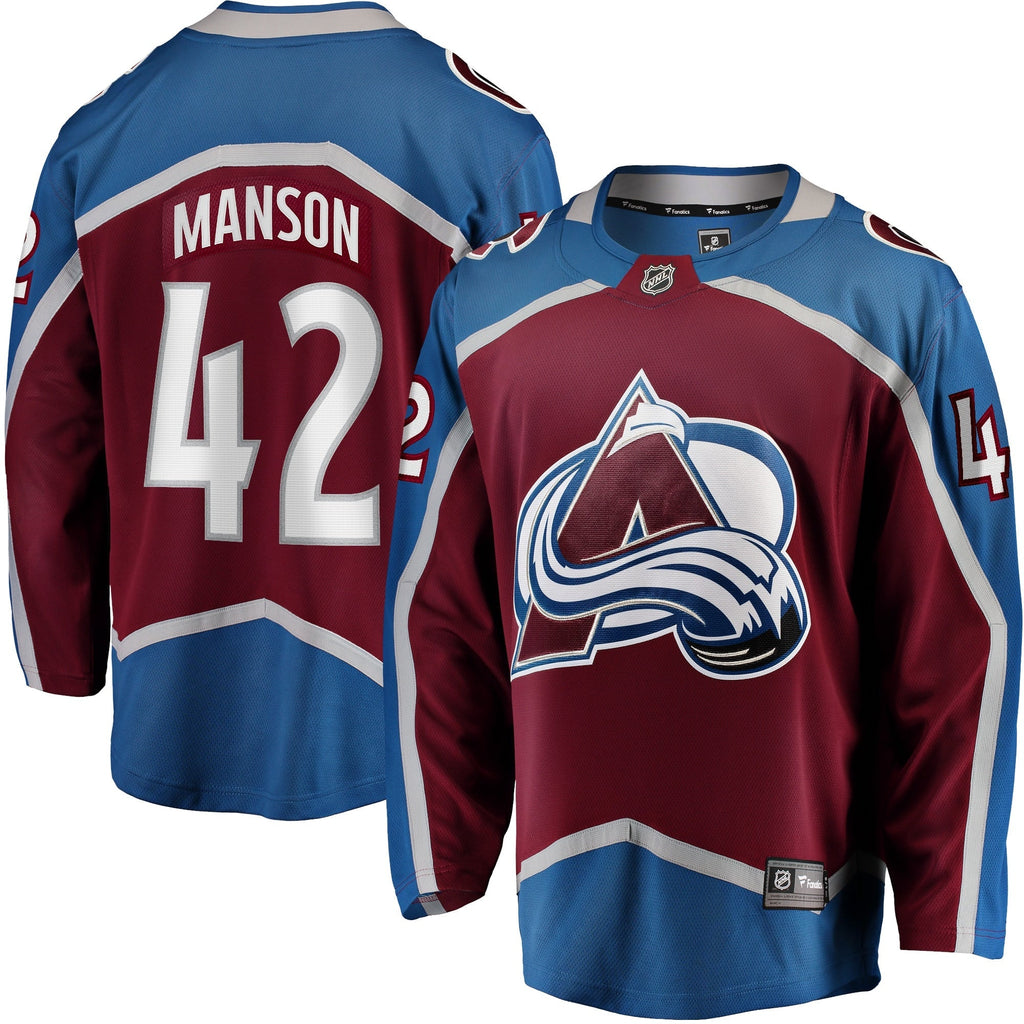 Josh Manson Colorado Avalanche   Home Breakaway  Jersey - Burgundy