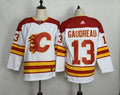 Men's Calgary Flames Johnny Gaudreau #13 White Breakaway Jersey1