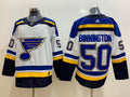 Men's St. Louis Blues Jordan Binnington #50 White Breakaway Player Jersey1