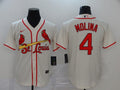 Men's St. Louis Cardinals Yadier Molina Majestic Cream Alternate Jersey1 Beige