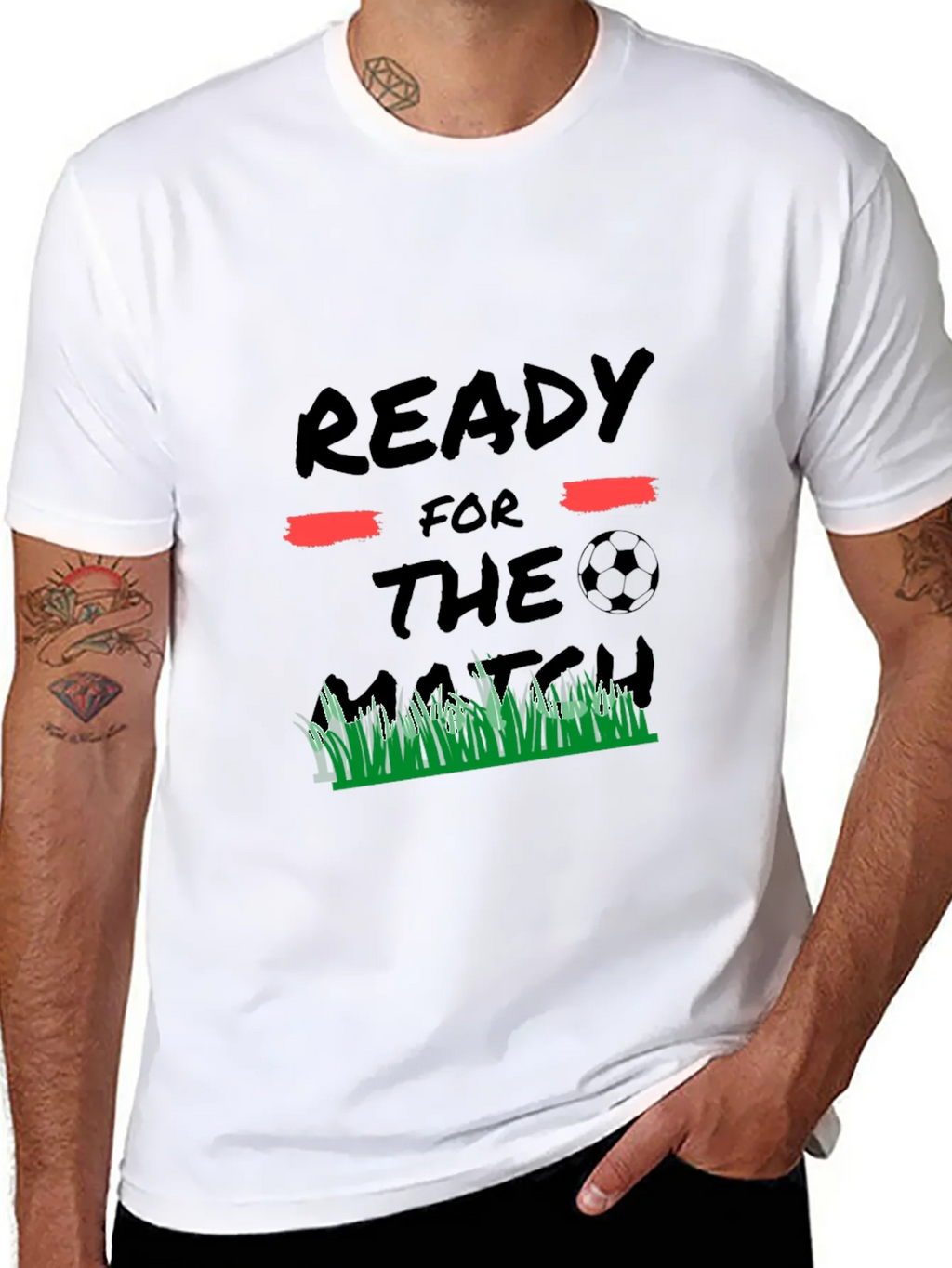 Ready for the Match Black Graphic Tee