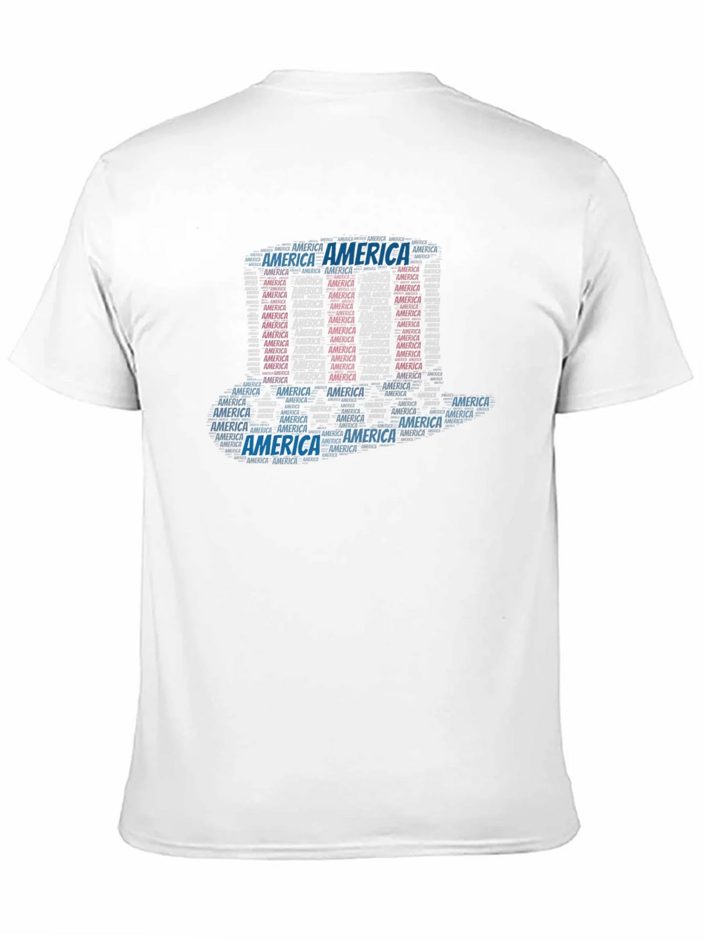America Word Art Black T-Shirt