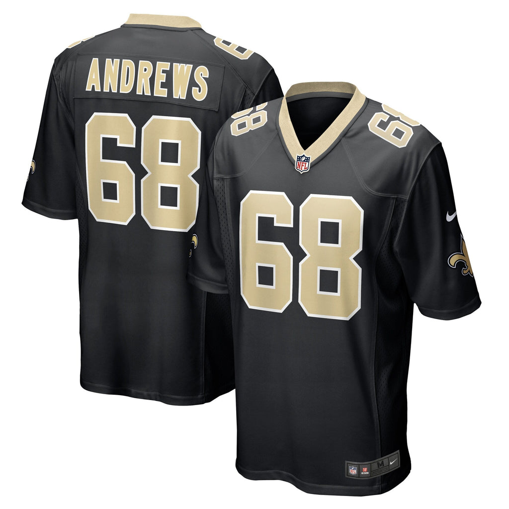 Josh Andrews New Orleans Saints Nike Game   Jersey - Black