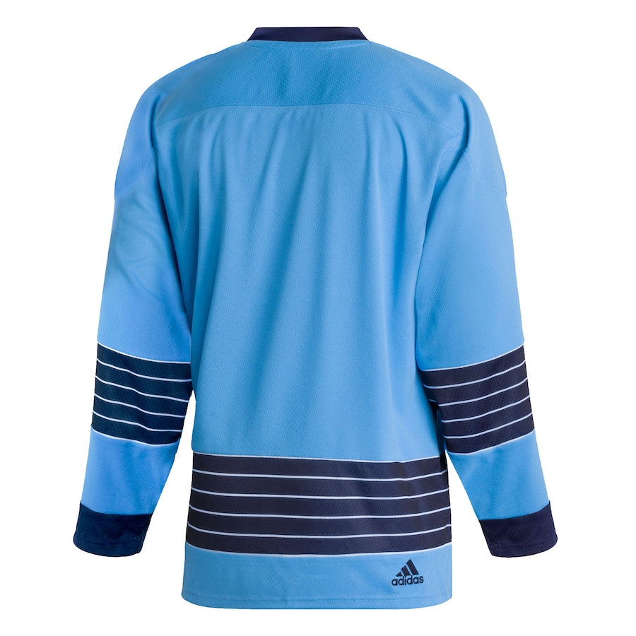 Men's Pittsburgh Penguins adidas Light Blue Team Classics Authentic Blank Jersey