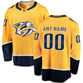 Men's Nashville Predators Gold Home Breakaway Custom Jersey1