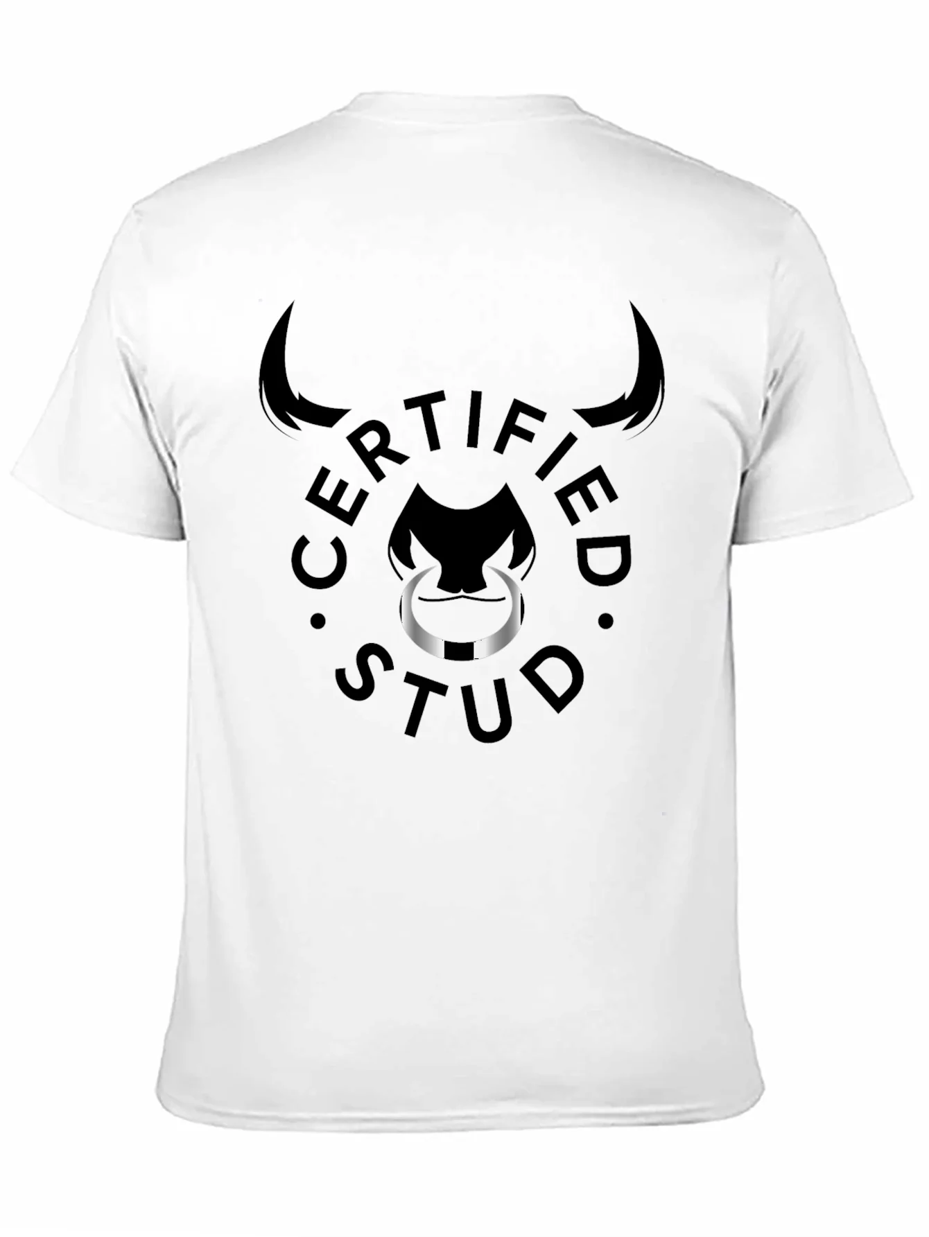 Certified Stud Graphic Tee - Black Bull Design