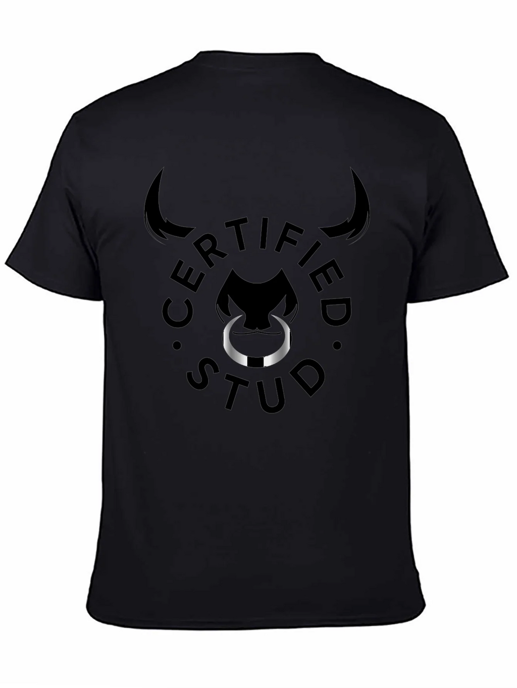 Certified Stud Graphic Tee - Black Bull Design