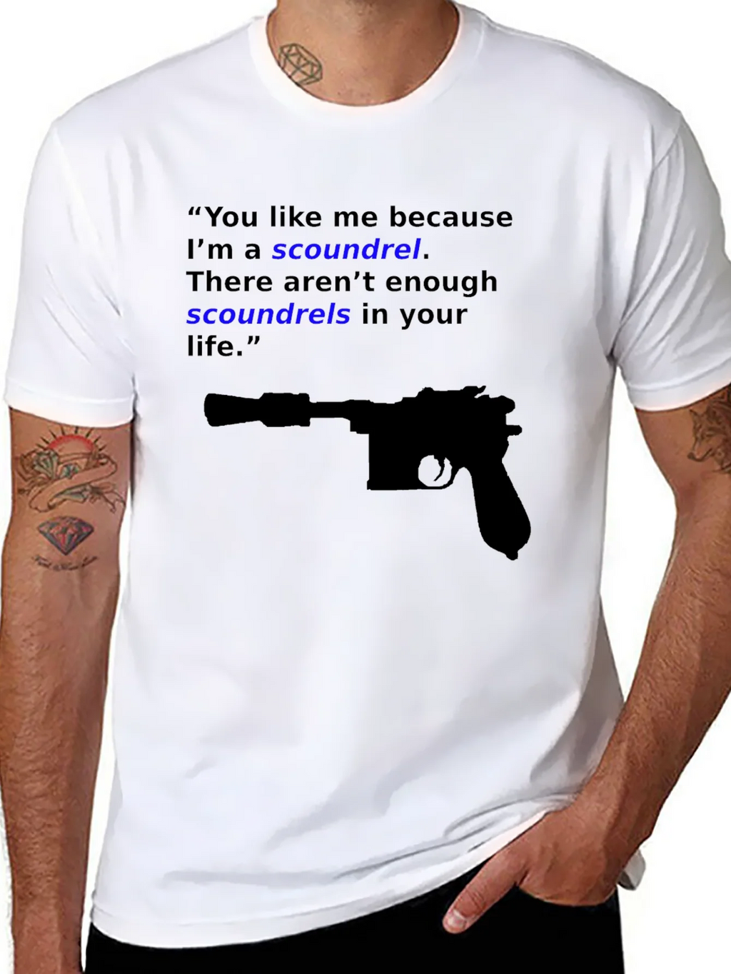 Scoundrel Tee - Movie Quote Graphic Novelty T-Shirt
