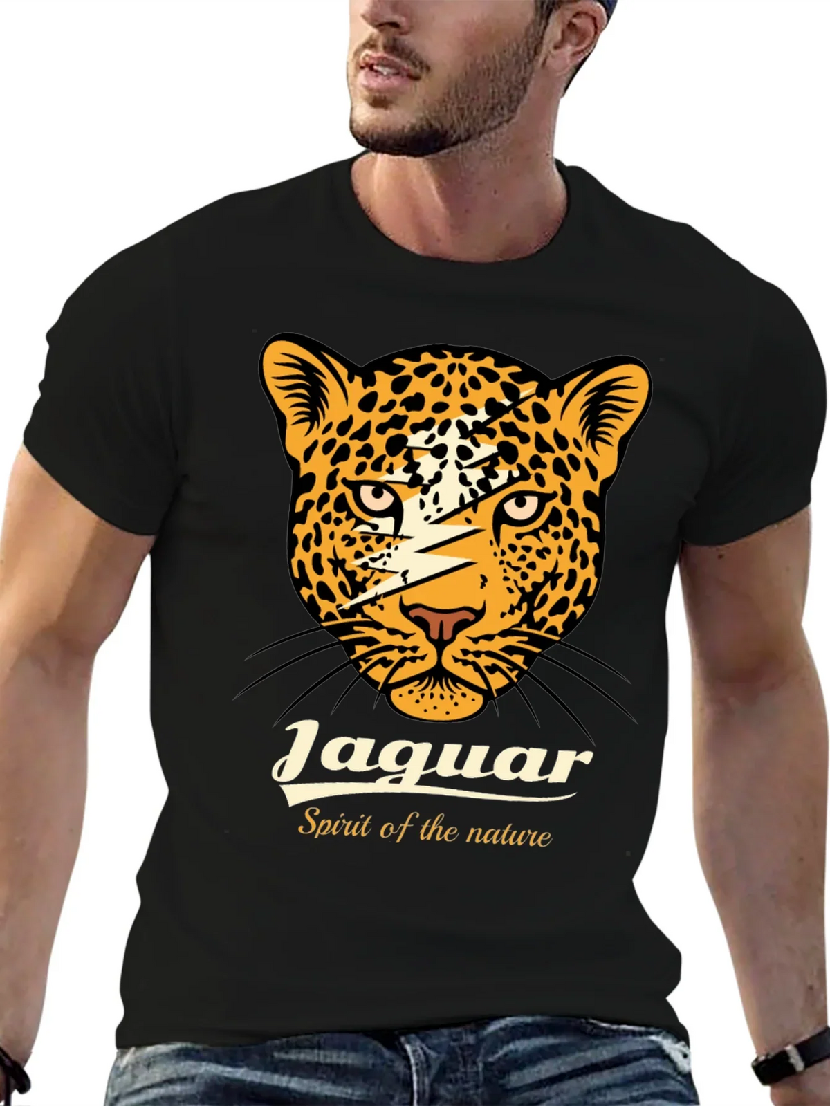 Jaguar Spirit Graphic Tee - Black