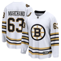 Men's Boston Bruins Brad Marchand #63 White Replica Player Jersey1