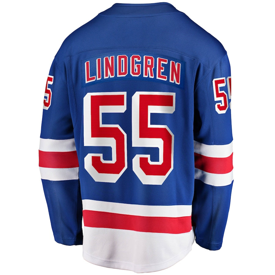 Ryan Lindgren New York Rangers   Home Breakaway Replica Jersey - Blue