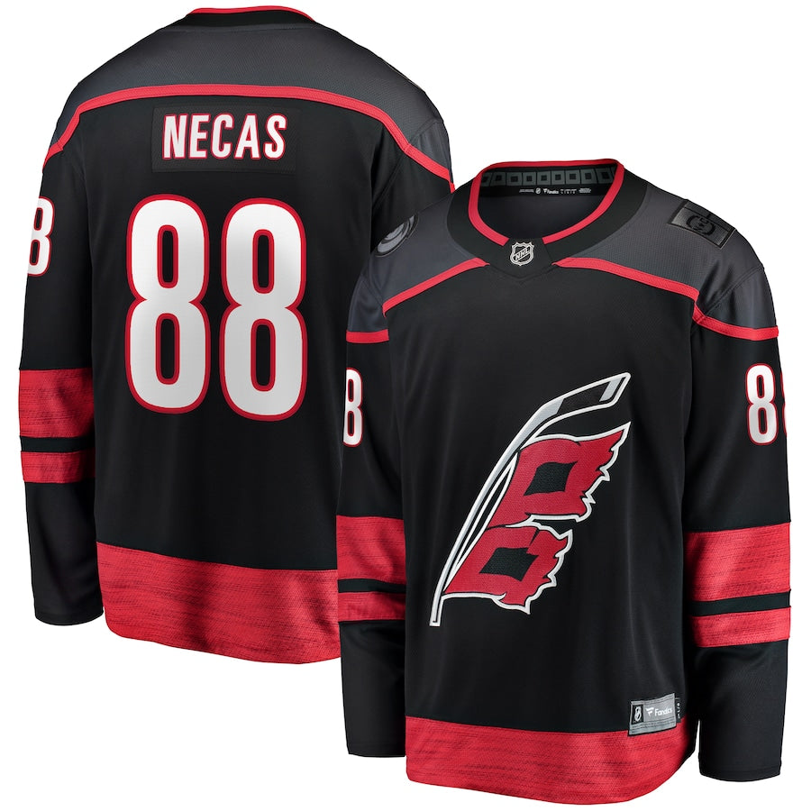 Martin Necas Carolina Hurricanes   Home Breakaway Jersey - Black