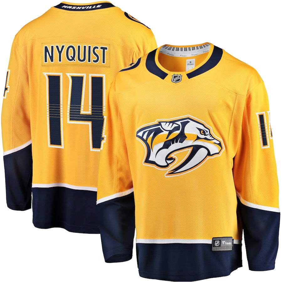 Gustav Nyquist Nashville Predators   Home Breakaway Jersey - Gold