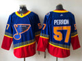 Men's St. Louis Blues David Perron #57 Blue Breakaway Player Jersey1