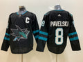 Men's San Jose Sharks Joe Pavelski #8 Black Breakaway Player Jersey1